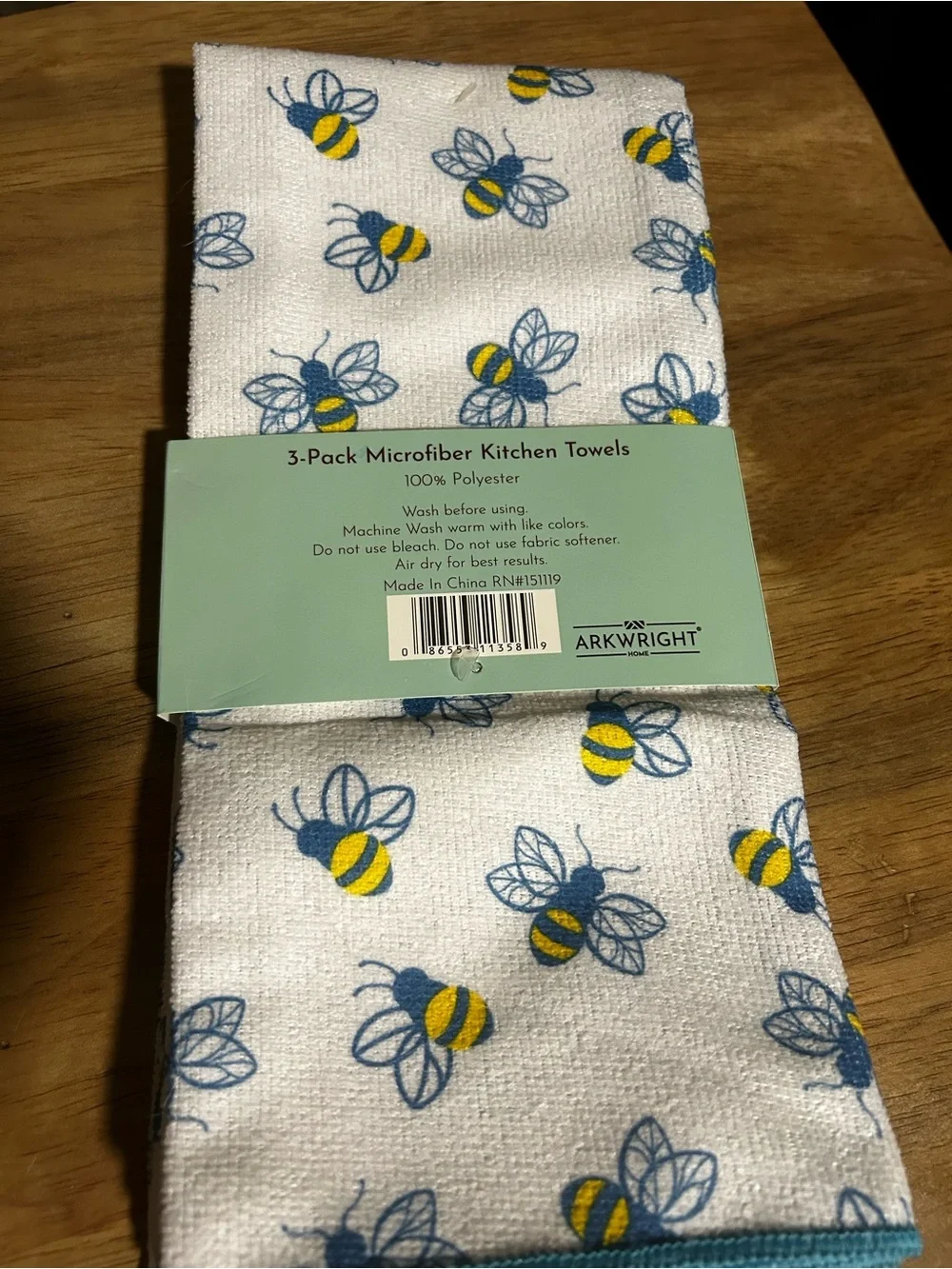 The Sloppy Chef 3-Pack Microfiber Kitchen Towels Bumblebee 16 x 26”